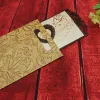 Single heart-shaped acrylic wooden invitation card, heart-shaped small wooden pieces Specification image